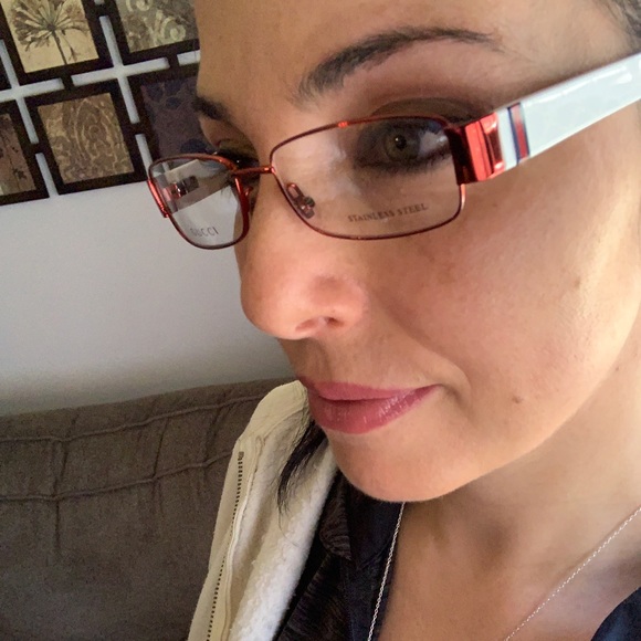 Authentic Gucci 53 Rect Stainless /Acetate opt.Gls